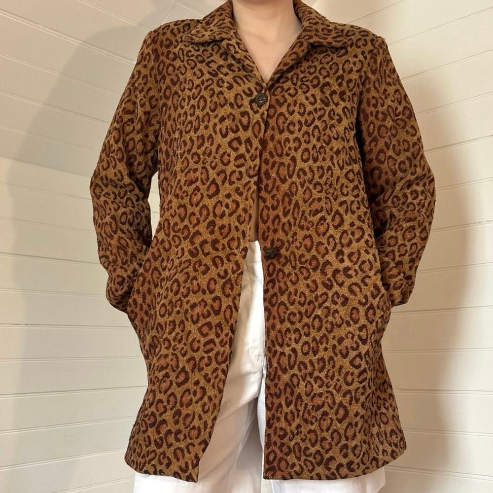 Vintage Susan Graver | Style leopard print coat jacket